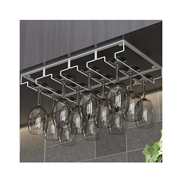 FeeCoz Casiers À Vin, Étagère À Gobelets À LEnvers Support À Verre À Vin Ornement Fer/40 * 22,5 Cm