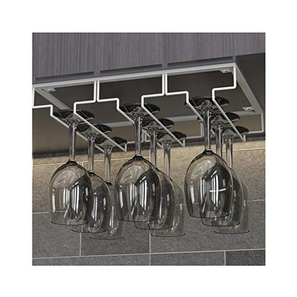 FeeCoz Casiers À Vin, Étagère À Gobelets À LEnvers Support À Verre À Vin Ornement Fer/40 * 22,5 Cm