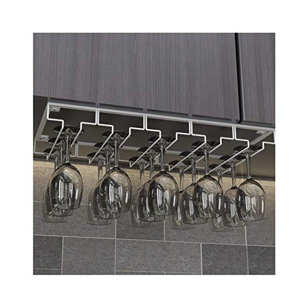 FeeCoz Casiers À Vin, Étagère À Gobelets À LEnvers Support À Verre À Vin Ornement Fer/40 * 22,5 Cm