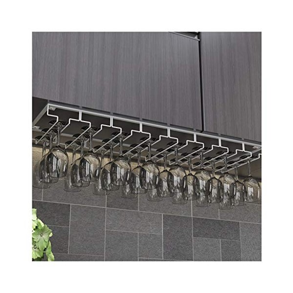 FeeCoz Casiers À Vin, Étagère À Gobelets À LEnvers Support À Verre À Vin Ornement Fer/40 * 22,5 Cm