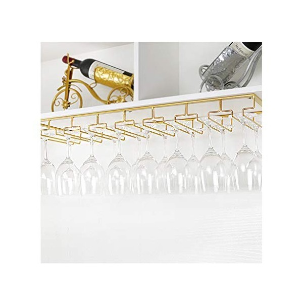 FeeCoz Casiers À Vin, Gobelet Fer Suspendu Support De Rangement Maison Armoire À Vin Décoratif Casier À Verre À Vin/40 * 22.5