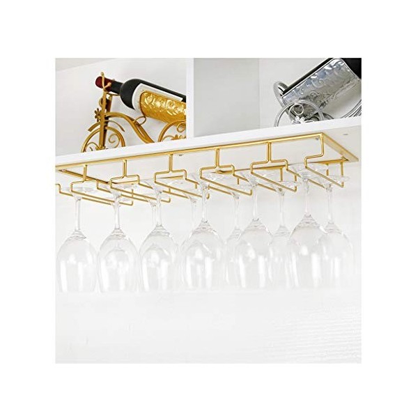 FeeCoz Casiers À Vin, Gobelet Fer Suspendu Support De Rangement Maison Armoire À Vin Décoratif Casier À Verre À Vin/40 * 22.5