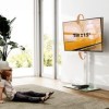 FITUEYES Support TV Pied avec Piédestal en Verre Trempé Pied TV Pivotant pour Téléviseur de 19-43 Pouce Ecran LED LCD Plasma 