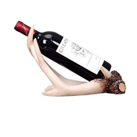 Support de stockage de vin de table Support de stockage de vin Casier à vin en résine simple Décoration Personnalité Maison C