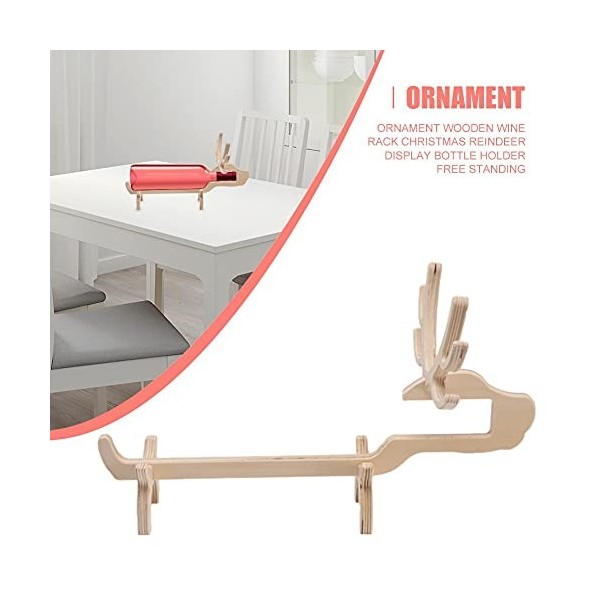 SOVORM Casier à vin Casier à vin en Bois créatif sur Pied Assemblage Nordique Elk Porte-Champagne de vin Rouge en Bois Massif
