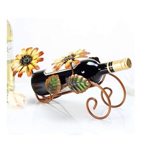 Casier à vin Casier à vin sur Pied Fleur de Soleil Étagère à vin Décorations pour la Maison Décoration dintérieur Mode rétro