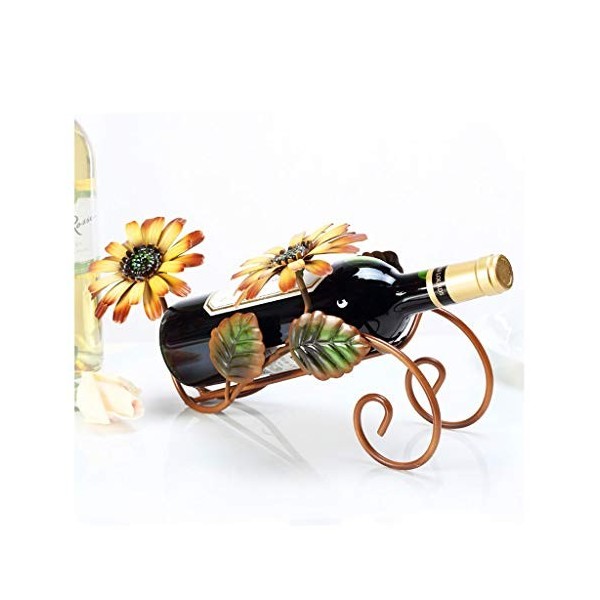 Casier à vin Casier à vin sur Pied Fleur de Soleil Étagère à vin Décorations pour la Maison Décoration dintérieur Mode rétro