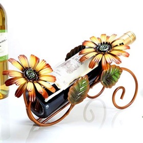 Casier à vin Casier à vin sur Pied Fleur de Soleil Étagère à vin Décorations pour la Maison Décoration dintérieur Mode rétro