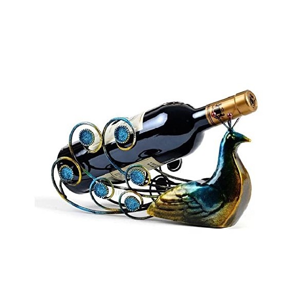 CLoxks Étagère à vin Porte-vin Paon titulaires de vin Grille vin Grille vin Grille vin Grille vin Porte-Bouteilles