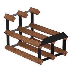 Tyewomiy Casier à vin for Placard, casiers à vin en Bois, Porte-vin 1/2/3 Couches Color : Wood+Black, Size : 2X2 Grid 