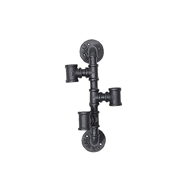 FanXus Casier à vin Mural, casier à vin Mural Tube Rond en Fer forgé Maison Restaurant fenêtre décoration Murale Support de S