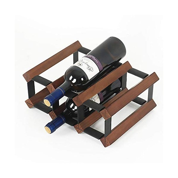 ZYMEN Casier à vin dinstallation Gratuite Domestique Casier à vin en Bois Massif Cave à vin Restaurant Casier à vin Casier à