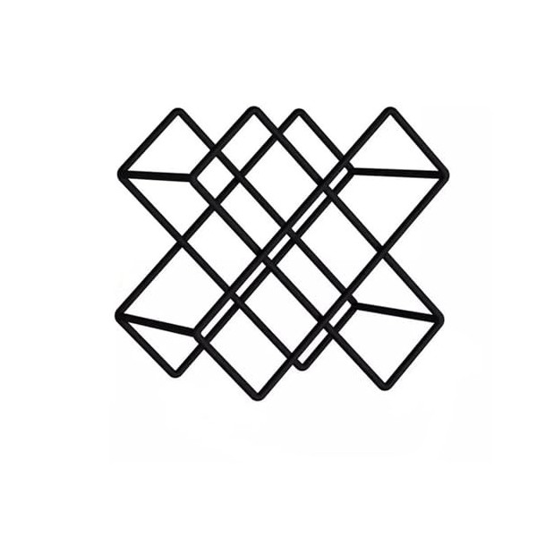 Casier à vin Pendentif Haut de Gamme casier à vin en Forme de Diamant créatif casier à vin en Treillis Maison Supports de Sto