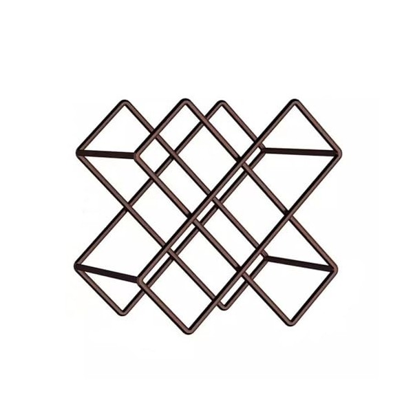 Casier à vin Pendentif Haut de Gamme casier à vin en Forme de Diamant créatif casier à vin en Treillis Maison Supports de Sto