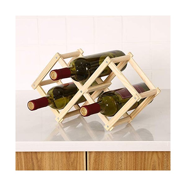 GaRcan Casier à vin Casier à vin en Bois Porte-Vin Créatif Pliant Casier à Vin en Bois Ornements Ornements Multi-Bouteilles C