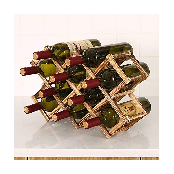 GaRcan Casier à vin Casier à vin en Bois Porte-Vin Créatif Pliant Casier à Vin en Bois Ornements Ornements Multi-Bouteilles C