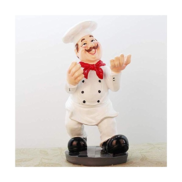 SAWEEZ Figurine Peinte à la Main Ornement décoration Ornement Figurine Statue résine Artisanat Chef casier à vin créatif casi