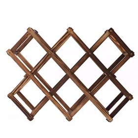 Casier à vin 10/12 casier à Bouteilles de vin en Bois Tige Suspendue étagère en Bois Massif Pliable casier à vin en Bois casi