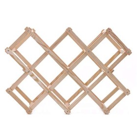 Casier à vin 10/12 casier à Bouteilles de vin en Bois Tige Suspendue étagère en Bois Massif Pliable casier à vin en Bois casi