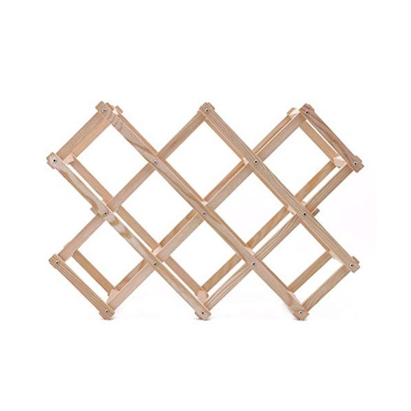 Casier à vin 10/12 casier à Bouteilles de vin en Bois Tige Suspendue étagère en Bois Massif Pliable casier à vin en Bois casi