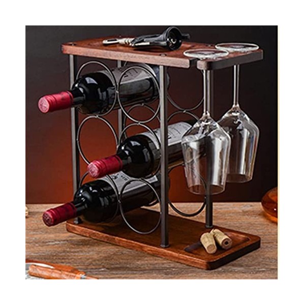 Casier à vin Support de Stockage de vin, Support de Verre à vin Multifonctionnel, Cuisine Domestique, Support de Rangement à