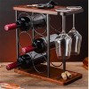 Casier à vin Support de Stockage de vin, Support de Verre à vin Multifonctionnel, Cuisine Domestique, Support de Rangement à 
