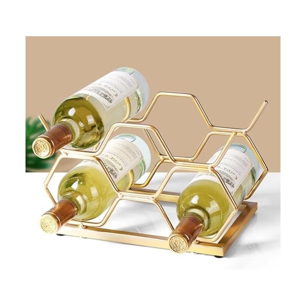 Casier à vin Armoire à vin à 5 bouteilles à 2 niveaux facile à assembler, gain de place for les amateurs de vin, armoire à vi