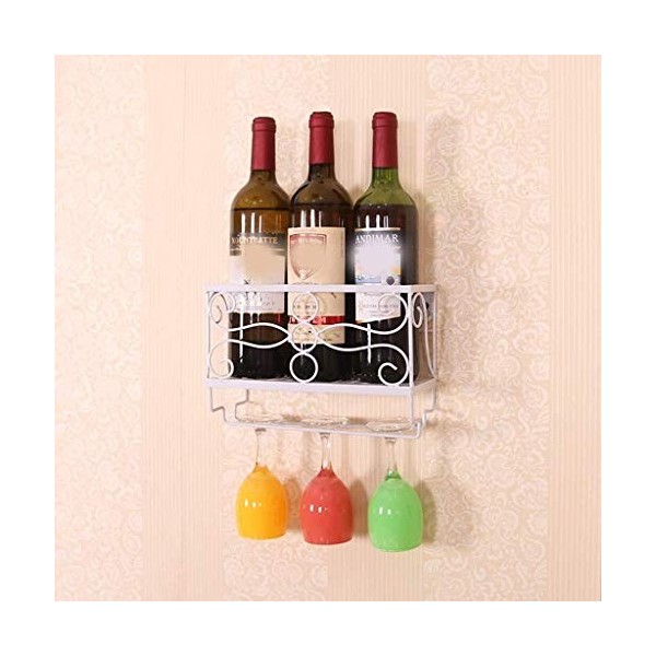 Casier à vin créatif Support à Verre à vin à lenvers étagère à gobelet Maison en Fer forgé Suspendu Rangement Suspendu Coul