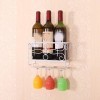 Casier à vin créatif Support à Verre à vin à lenvers étagère à gobelet Maison en Fer forgé Suspendu Rangement Suspendu Coul