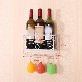 Casier à vin créatif Support à Verre à vin à lenvers étagère à gobelet Maison en Fer forgé Suspendu Rangement Suspendu Coul