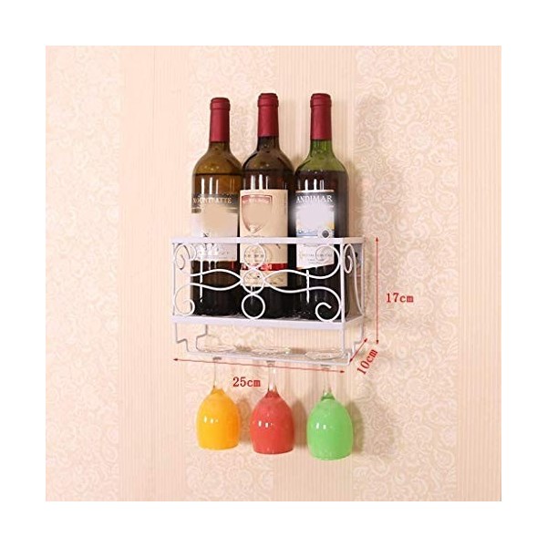 Casier à vin créatif Support à Verre à vin à lenvers étagère à gobelet Maison en Fer forgé Suspendu Rangement Suspendu Coul