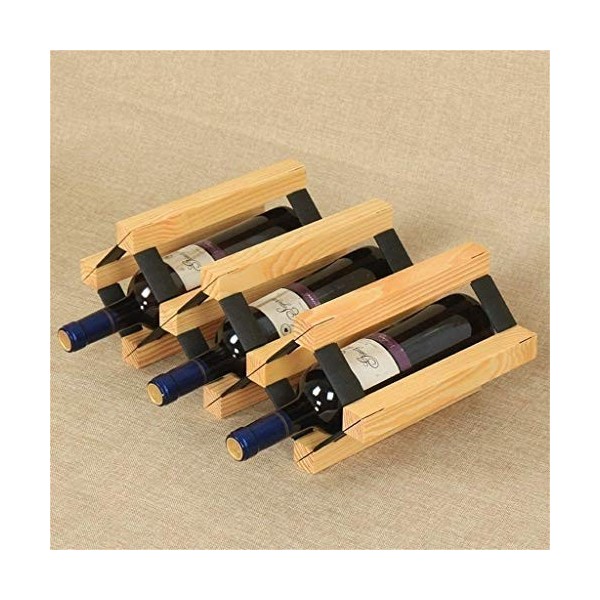 ELzEy Application de décoration Murale Casier à vin 5 Bouteilles - Étagère à vin multifonctionnelle au Sol en Bois Massif Éta