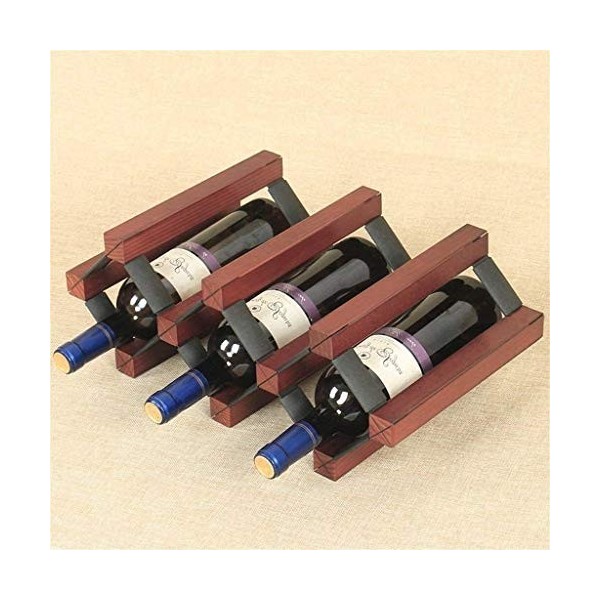 ELzEy Application de décoration Murale Casier à vin 5 Bouteilles - Étagère à vin multifonctionnelle au Sol en Bois Massif Éta