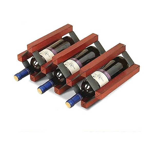 ELzEy Application de décoration Murale Casier à vin 5 Bouteilles - Étagère à vin multifonctionnelle au Sol en Bois Massif Éta