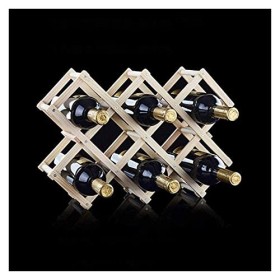 PUCHEN Casier à vin 10 Bouteilles Rouge Bricolage Porte-bière Cuisine Bar présentoir en Bois Massif Chambre Armoire à vin hôt