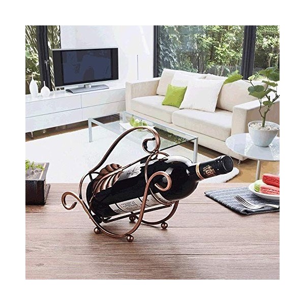 Casier à vin créatif en fer forgé salon européen armoires de cuisine décoration support de vin rouge rétro restaurant bar orn