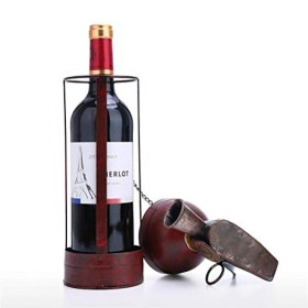 Casier à vin, casier à vin en Forme dextincteur Support de Bouteille de vin créatif en Fer Artisanat présentoir et Support d