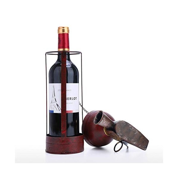 Casier à vin, casier à vin en Forme dextincteur Support de Bouteille de vin créatif en Fer Artisanat présentoir et Support d