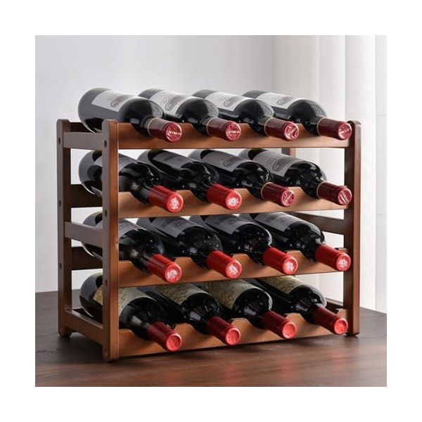 KUYATE Casier à vin, casier à Bouteilles de vin, casier à vin de comptoir en Bambou Robuste, casier à vin de comptoir, Insert