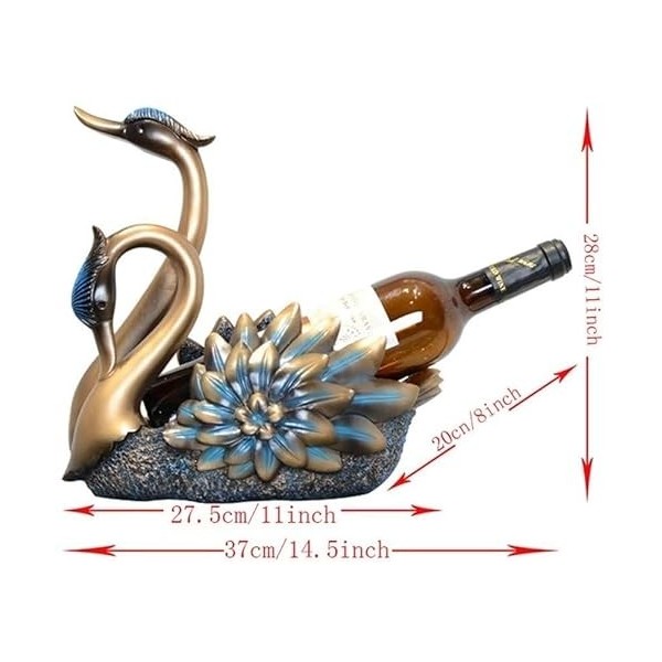 EINES Casier à vin de comptoir Support de Stockage de vin en Forme de Cygne, décoration de Cuisine, Salle à Manger, Armoire à