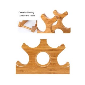 SOVORM Casier à vin Casier à vin en Bois Naturel sur Pied Porte-Bouteilles de vin ménager Décoration créative 6 Bouteilles C