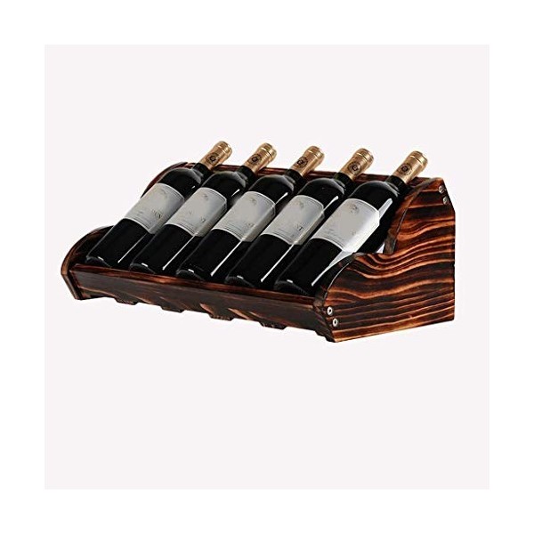 ELzEy Casier à vin Rouge en Bois Massif décoration Moderne Simple casier à vin en Bois présentoir à vin Stockage/C1 Full Moon