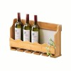 Casier à vin 6 Bouteilles, Meuble de Bar en Bambou, étagère Murale, Utilisation pour la Cuisine, Le Bar, Le Garde-Manger, la 