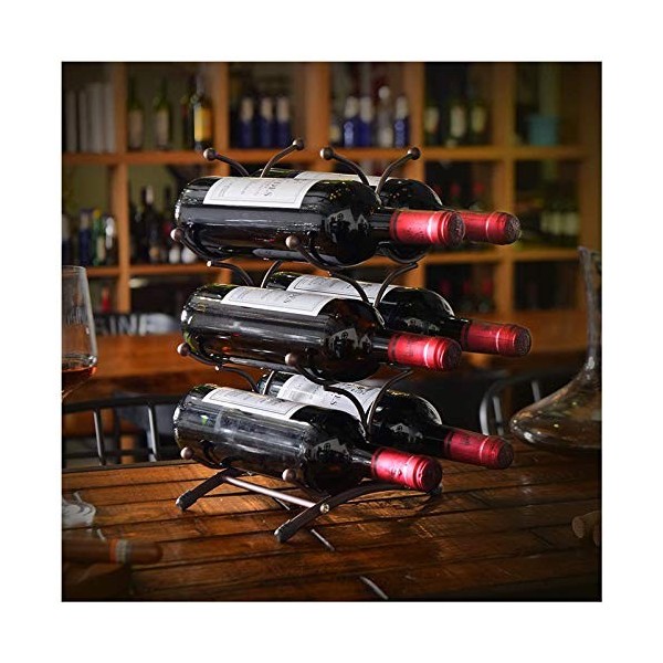 SOVORM Casiers à vin en Bois de Table, comptoir de casier à vin, Peut contenir 6 Bouteilles de vin de Table, Parfait pour Arm