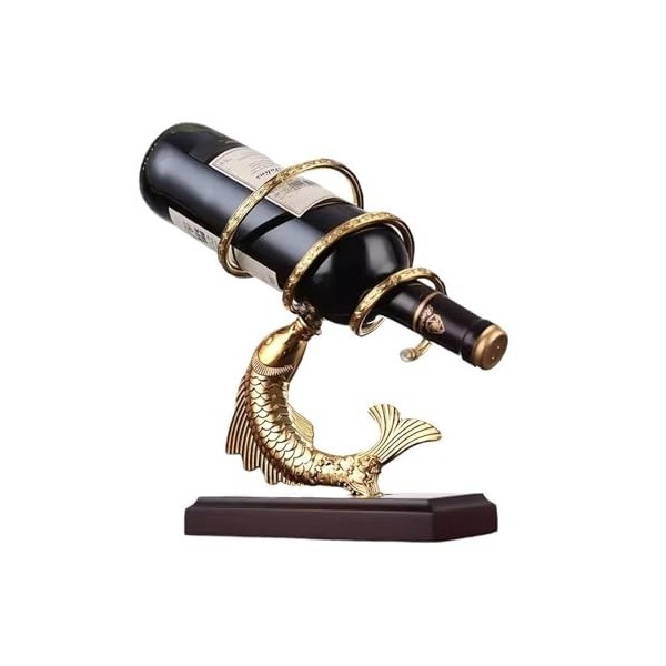 MOOWI Carpe Base en Bois Massif casier à vin Pendentif Porte-Bouteille de vin Bar à vin Armoire créative casier à vin Organis