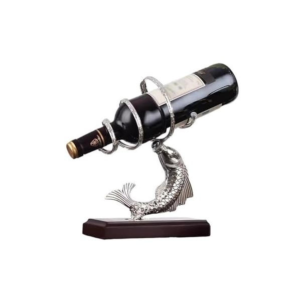 MOOWI Carpe Base en Bois Massif casier à vin Pendentif Porte-Bouteille de vin Bar à vin Armoire créative casier à vin Organis