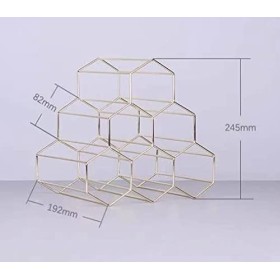 GaRcan Casier à vin Nordique en Fer Forgé en Nid dabeille Casier à Vin Ornements en Métal Salon Bar Armoire à Vin Décoration