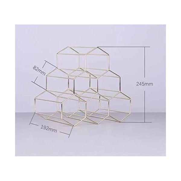 GaRcan Casier à vin Nordique en Fer Forgé en Nid dabeille Casier à Vin Ornements en Métal Salon Bar Armoire à Vin Décoration