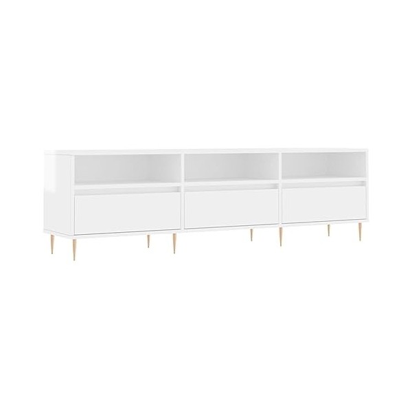 vidaXL Meuble TV chêne fumé 150x30x44,5 cm Bois dingénierie