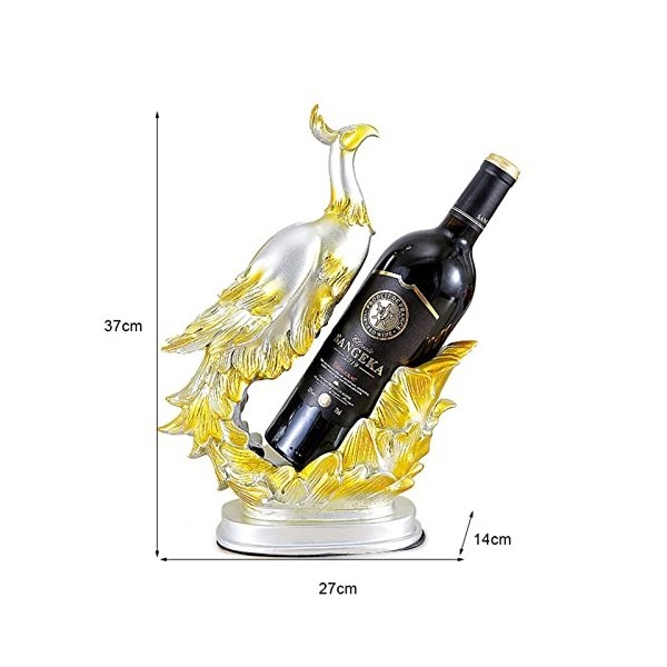WAOCEO Casier à vin Statue de casier à vin de phénix, décoration Artisanale for Salon, TV, Armoire à vin, décoration de Maiso